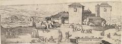 Drawing of the Alcázar of Madrid in 1534 or 1535