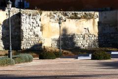 Medieval Walls at Emir Mohamed I Park in Madrid