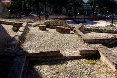 Medieval wall in Madrid's Parque del Emir Mohamed I