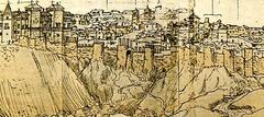 Drawing of Madrid's Muslim wall from 1562