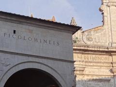 Architectural detail of Siena, Italy