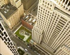 overhead view of African Burial Ground National Monument in New York City