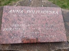 Monument of Anna Politkovskaya in King George Street, Karlovy Vary