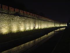 Night view of Fengshan County Old City Eastern Gate wall in Zuoying District, Kaohsiung City