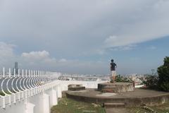 View near Kaohsiung Lighthouse with coastal landscape