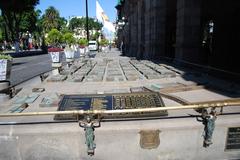 Bronze model of Historic Center of Puebla in City of Puebla, Mexico