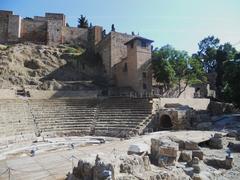 Roman theatre in Malaga with the Alcazaba in the background