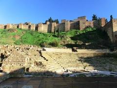 Alcazaba in Málaga under clear blue sky