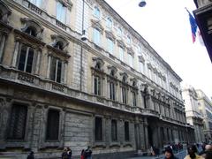 Facade of Palazzo Doria-Pamphilij on Via del Corso in Rome