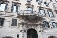 balcony with blue railing