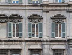 Windows of the Palazzo Doria Pamphilj in Rome