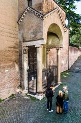 Ancient frescoes inside the Basilica of San Clemente al Laterano