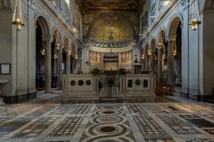 Interior view of Basilica di San Clemente al Laterano in Rome