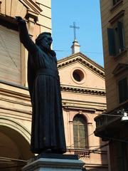 Statue of Ugo Bassi with Saints Gregory and Siro Church