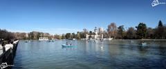 Panoramic view of El Retiro Park in Madrid