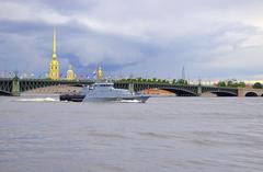 Anti-sabotage boat Yunarmeets of Tatarstan on the Neva River