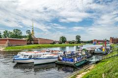 Landing stage at Kronverksky Strait in Saint Petersburg