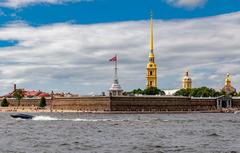 Neva River with Peter and Paul Fortress in Saint Petersburg