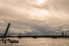 Troitsky Bridge in Saint Petersburg