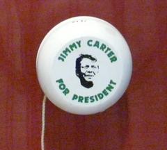 Jimmy Carter with yo-yo in 1976