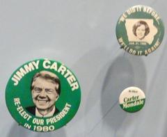 Jimmy Carter 1980 presidential campaign buttons