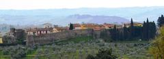 Walls of Malmantile viewed from the northeast in Florence, Italy