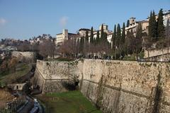 Panoramic view of Bergamo in December 2010