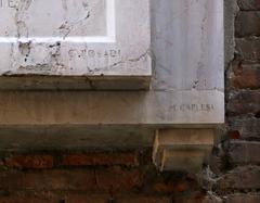 Plaque on Giacomo Puccini's birthplace in Lucca, Tuscany