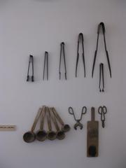 Glass making tools at Murano Glass Museum in Venice