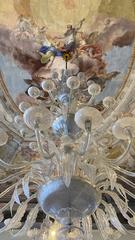 Chandelier and ceiling at Murano Glass Museum in Venice