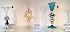 Crystal goblets at the Murano Glass Museum