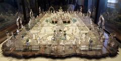 18th-century Murano glass table centerpiece shaped like an Italian garden