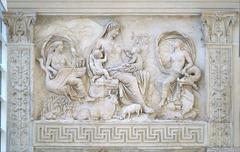 Tellus bas-relief on the Ara Pacis in Rome