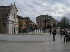 Ara Pacis museum with fountain in Rome