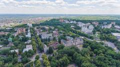 Aerial view of the Local History Museum in Poltava, Ukraine