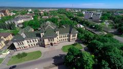 Aerial view of Poltava Local History Museum in Ukraine