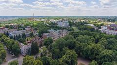 Aerial view of the Local History Museum in Poltava, Ukraine