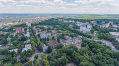 Aerial view of the Local History Museum in Poltava, Ukraine