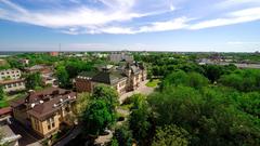 Aerial view of the Poltava Local History Museum in Ukraine