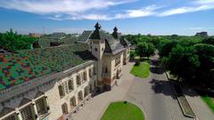 Aerial view of the Poltava Local History Museum in Ukraine