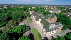 Aerial view of Poltava local history museum in Ukraine