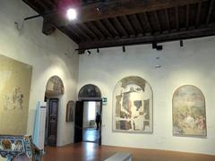 photo of a historic room with artworks in Museo Statale d'Arte Medievale e Moderna in Italy