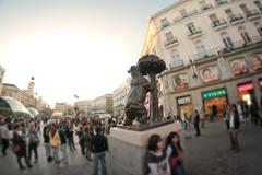 The Bear and the Strawberry Tree statue at Puerta del Sol in Madrid, Spain