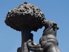 The bear and the Strawberry tree sculpture in Madrid, Spain