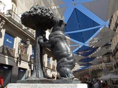 Panoramic view of Plaza Mayor in Madrid, Spain