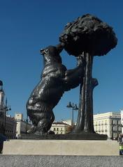 the statue of Oso y el Madroño on Puerta del Sol in Madrid