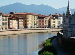 Palazzo dell'Ussero in Italy viewed from Ponte Solferino