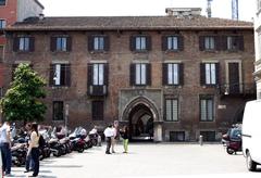 facade of Palazzo Borromeo in Milan, Italy