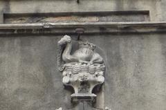 Palazzo Borromeo in Milan, Italy, heraldic dromedary detail