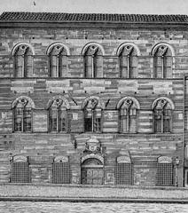 Pisa Palazzo Gambacorti wood engraving